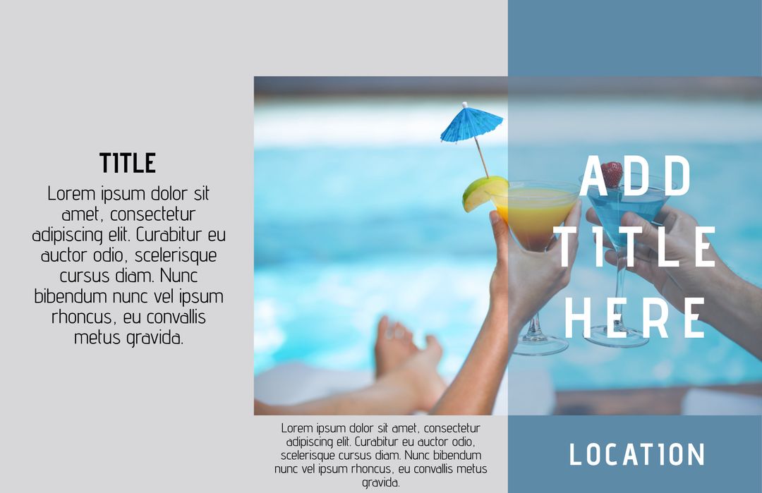 Relaxed Poolside Afternoon with Refreshing Tropical Cocktails