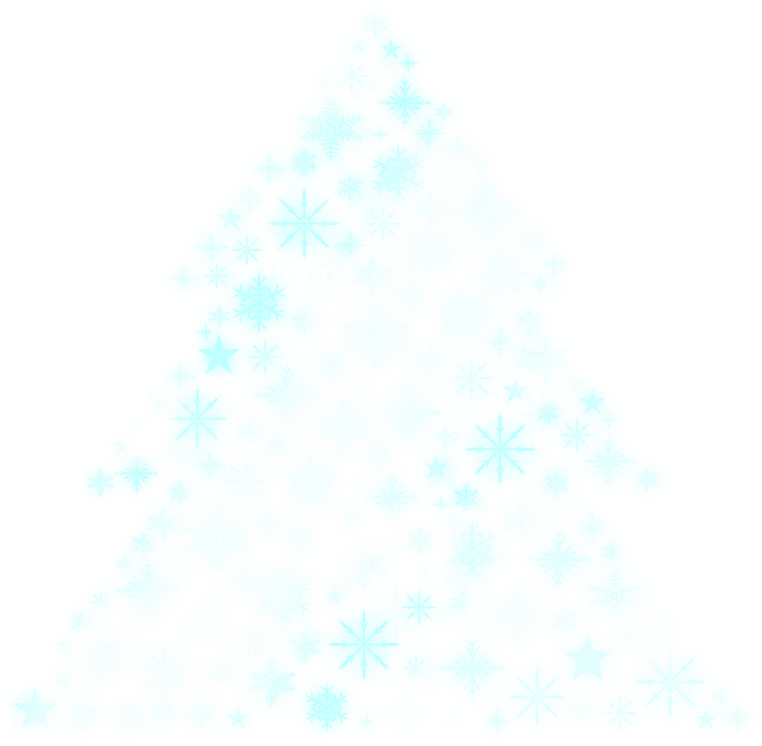 Transparent Ice Blue Abstract Christmas Tree Design
