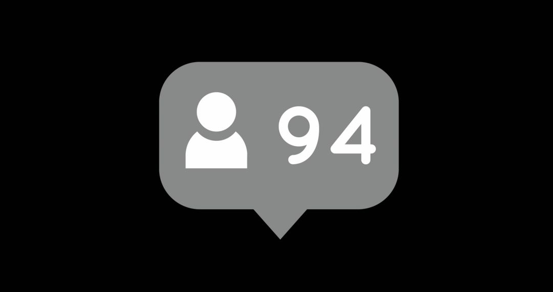 Social Media Follower Notification Icon with Profile and Number