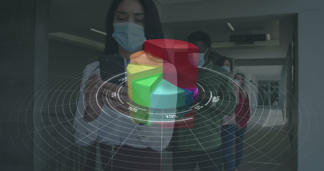 Digital Data Analytics and Business People with Smartphones