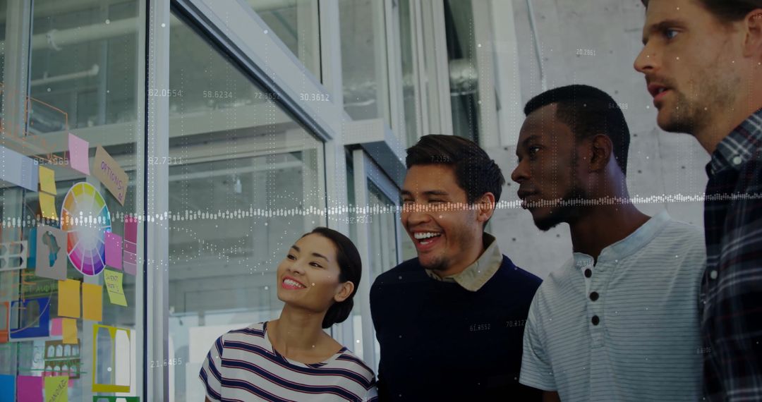 Diverse Team Brainstorming Creative Ideas in Modern Office Space