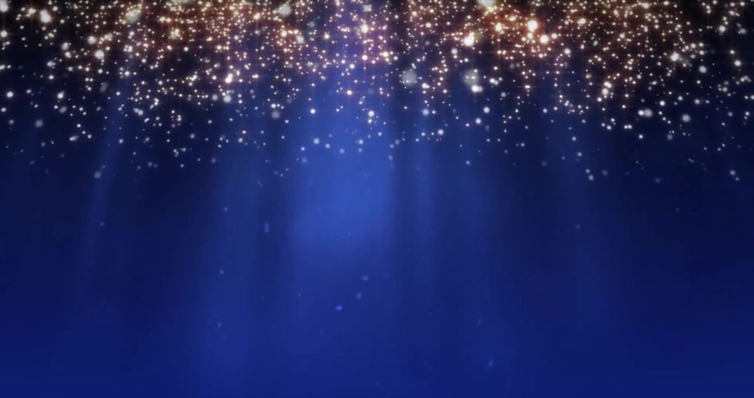 Glowing Light Spots on Deep Blue Background Abstract