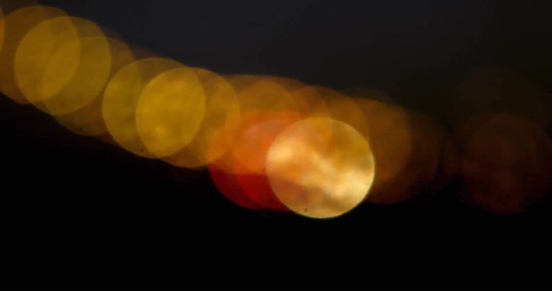 Vibrant Bokeh Lights on Black Background