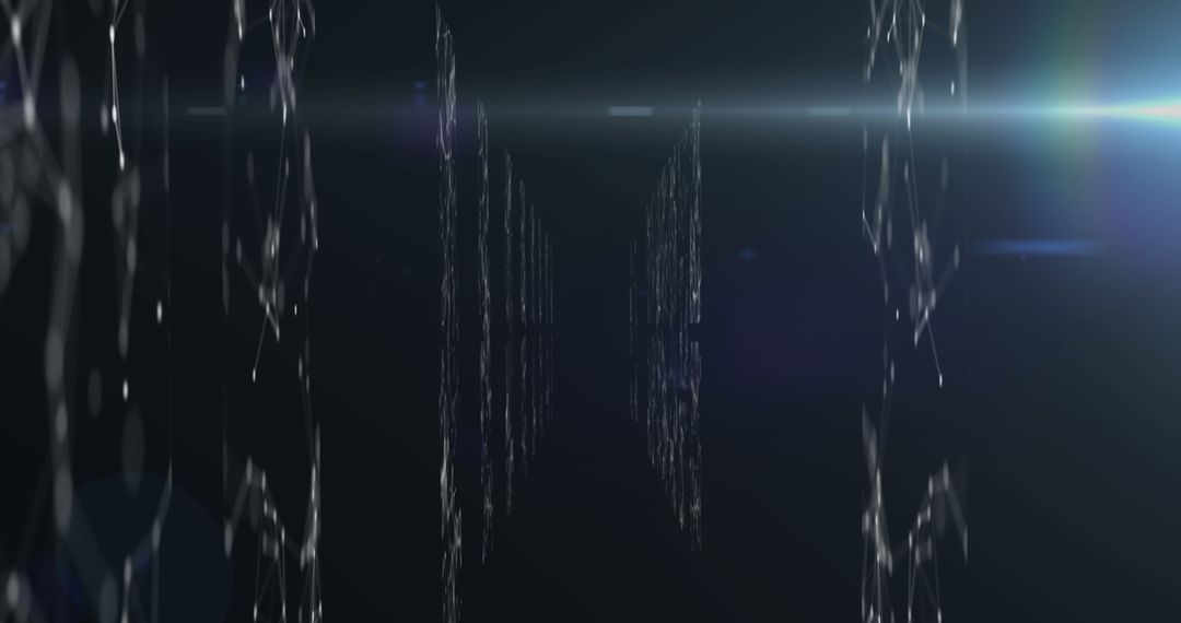 Glowing QR Codes in Futuristic Digital Tunnel