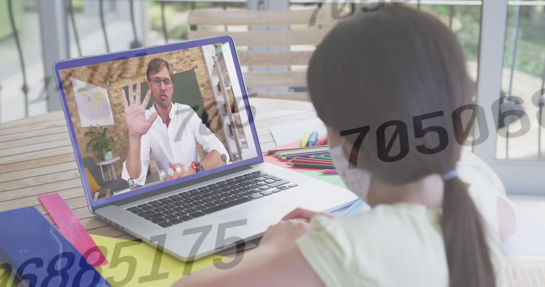 Virtual Learning Video Call with Data Overlay Concept