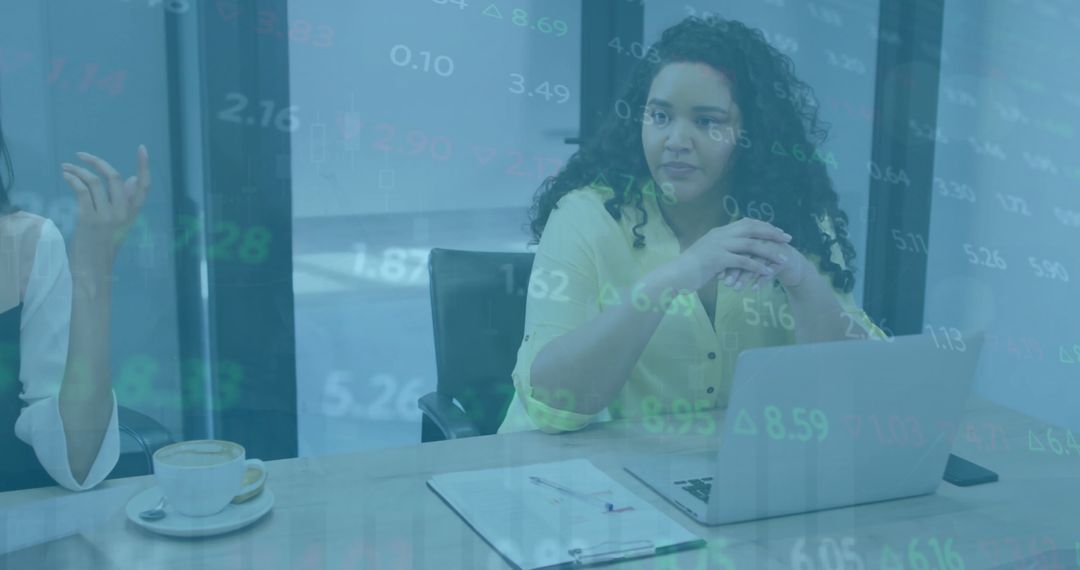 Diverse Team Collaborating on Financial Data Project