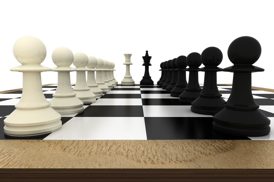 Transparent Chess Pawns and Royal Pieces Facing Each Other - Download Free Stock Images Pikwizard.com