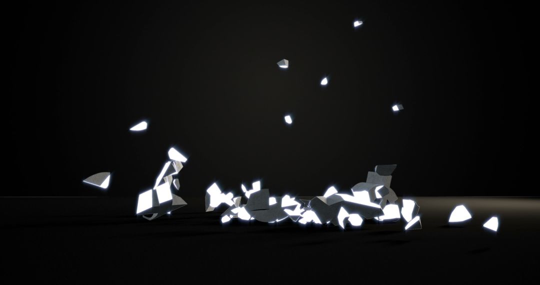 Falling Dollar Sign in Fragmented Detonation Visual