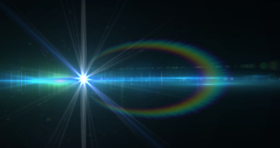 Hypnotic Blue Lens Flare with Dynamic Energy
