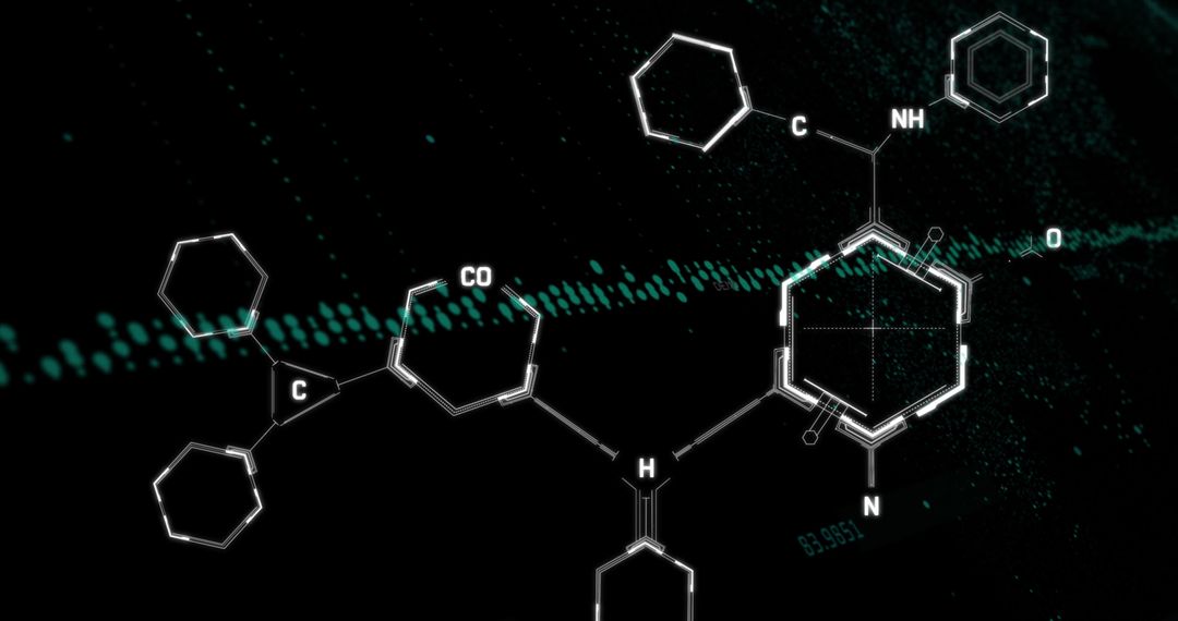 Abstract Chemical Formulas over Digital Background