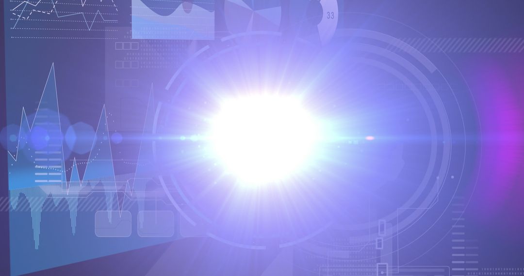 Futuristic Digital Interface with Burst of Light