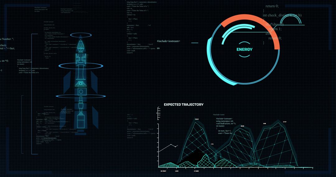 Futuristic Data Interface with Energy and Trajectory Analysis