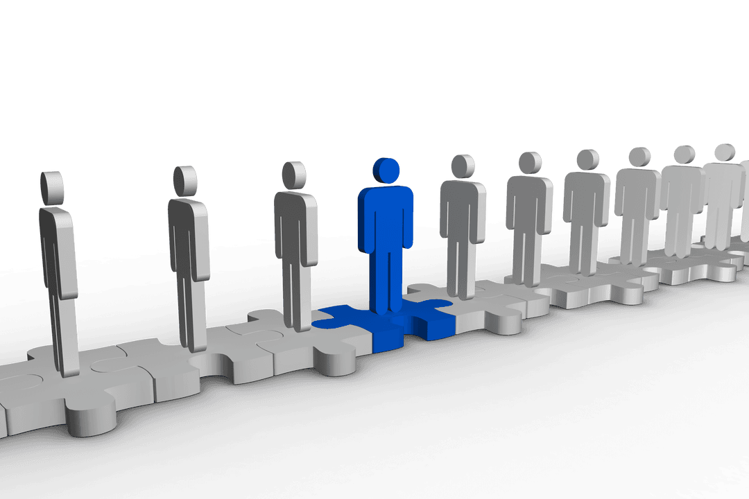 Transparent Business Teamwork Puzzle Interconnection Concept