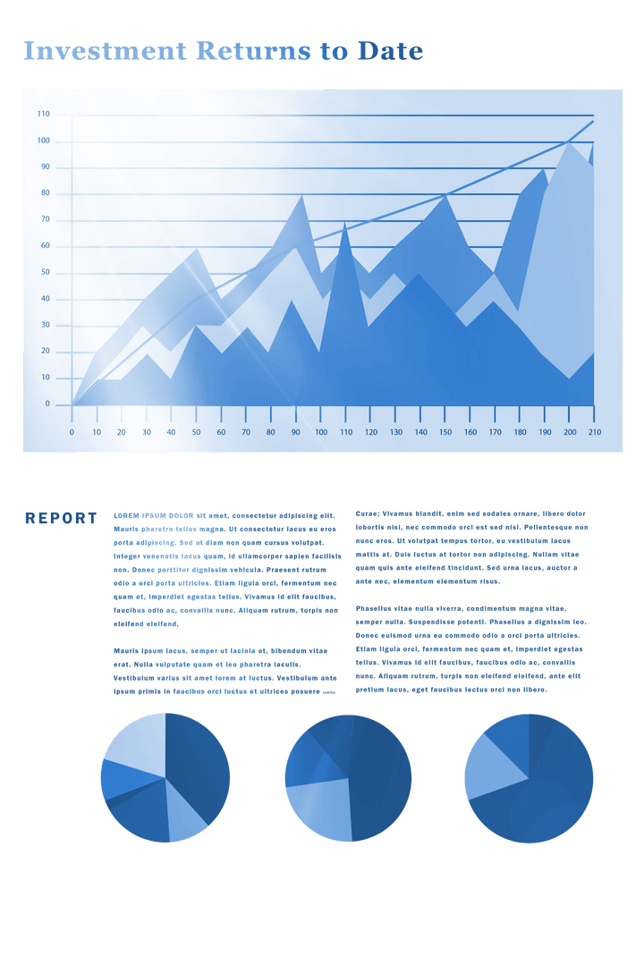 Transparent Vector Graphic with Rising Investment Returns Data
