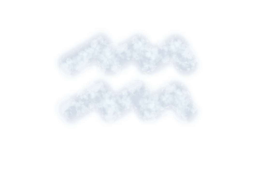 Abstract White Shape Design on Transparent Background