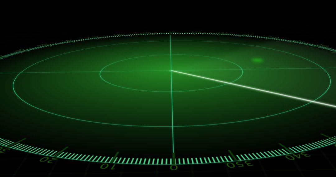 Futuristic Radar Display with Tracking Pulses