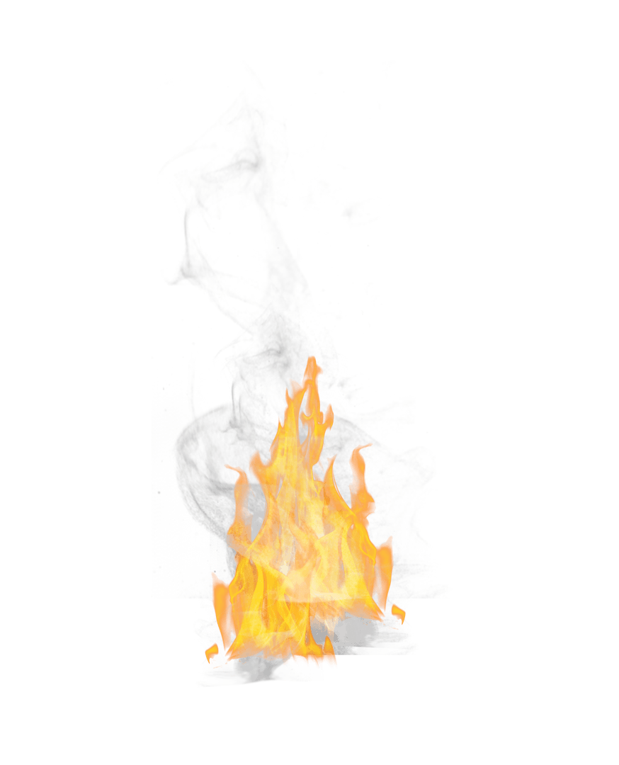 Transparent Flame with Dissipating Smoke Effect