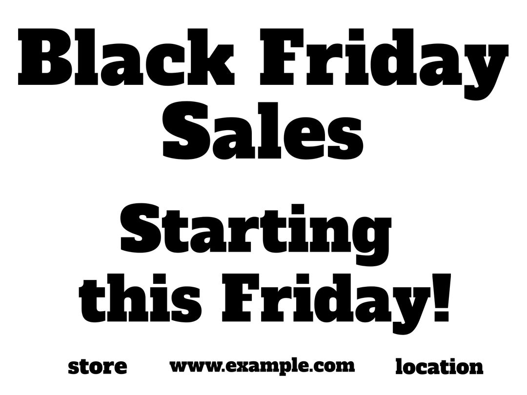 Bold Black Friday Sales Announcement Poster