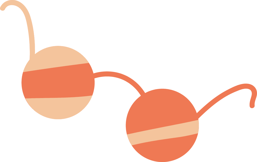 Transparent Minimalist Coral Round Sunglasses Graphic Design