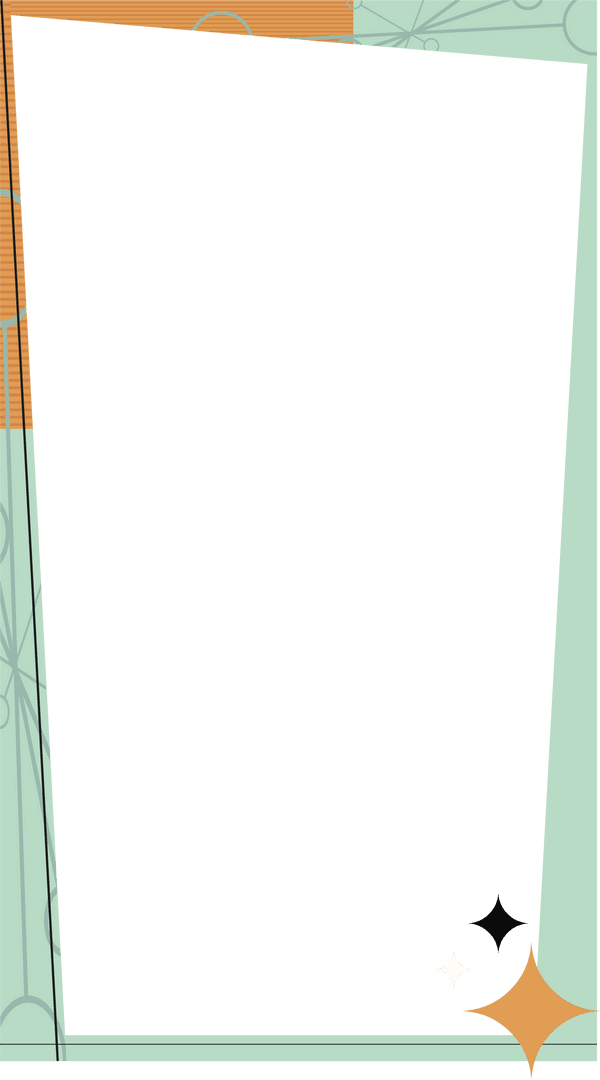 Abstract Geometric Design with Transparent Background and Color Accents