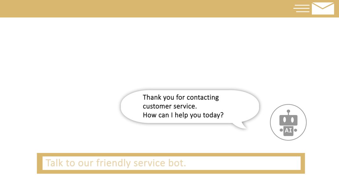 AI Chatbot Customer Service Interface Digital UI Design