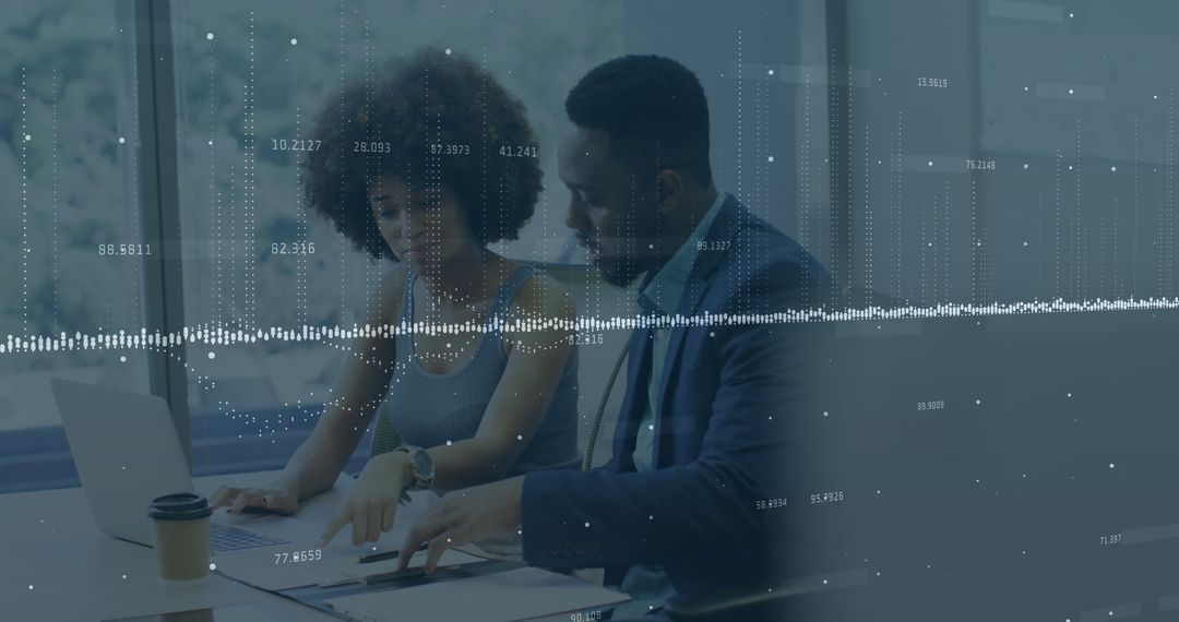 Business Team Analyzing Financial Data Visualization