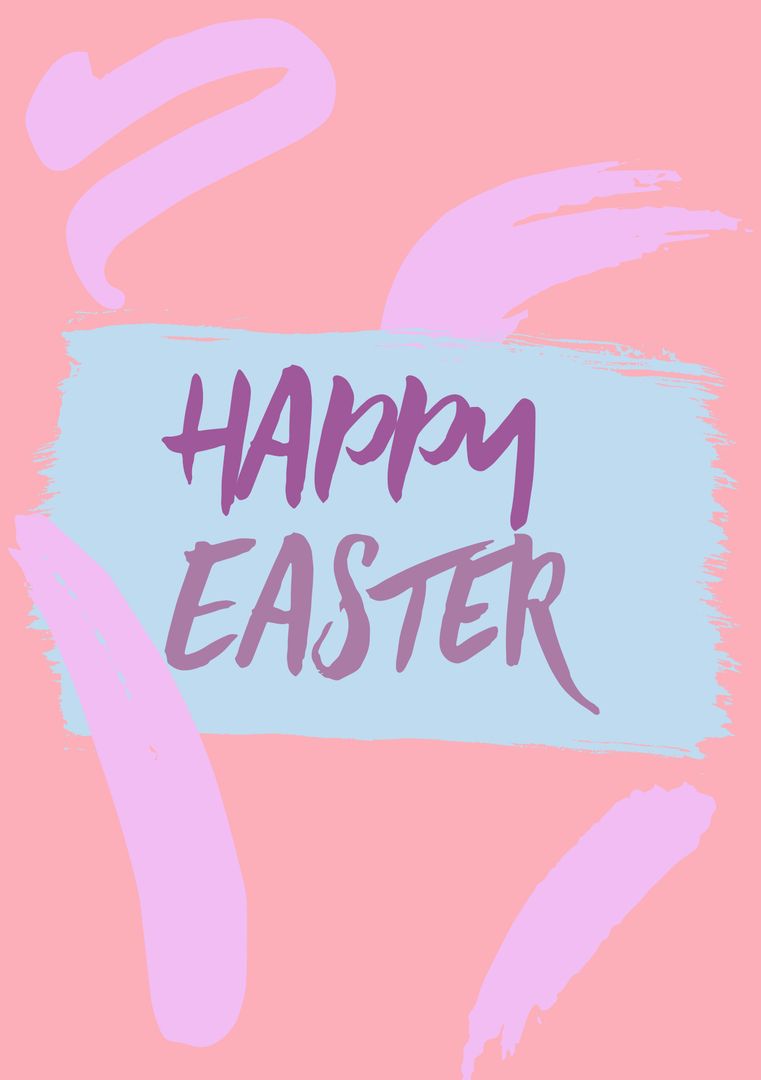 Happy Easter Pastel Design with Spring Colors