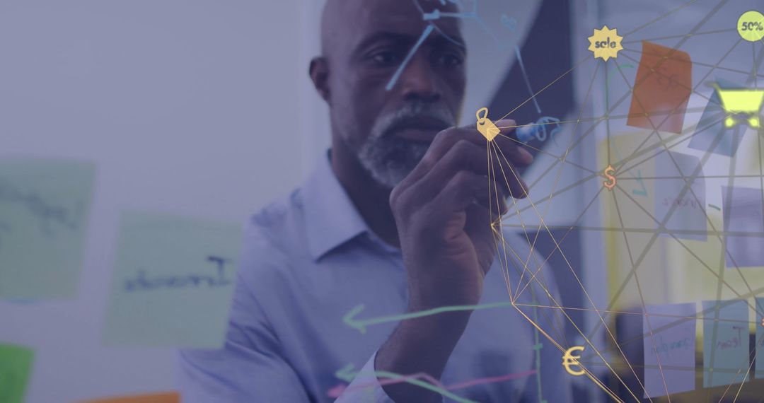 African American Businessman Brainstorming Retail Network Concepts