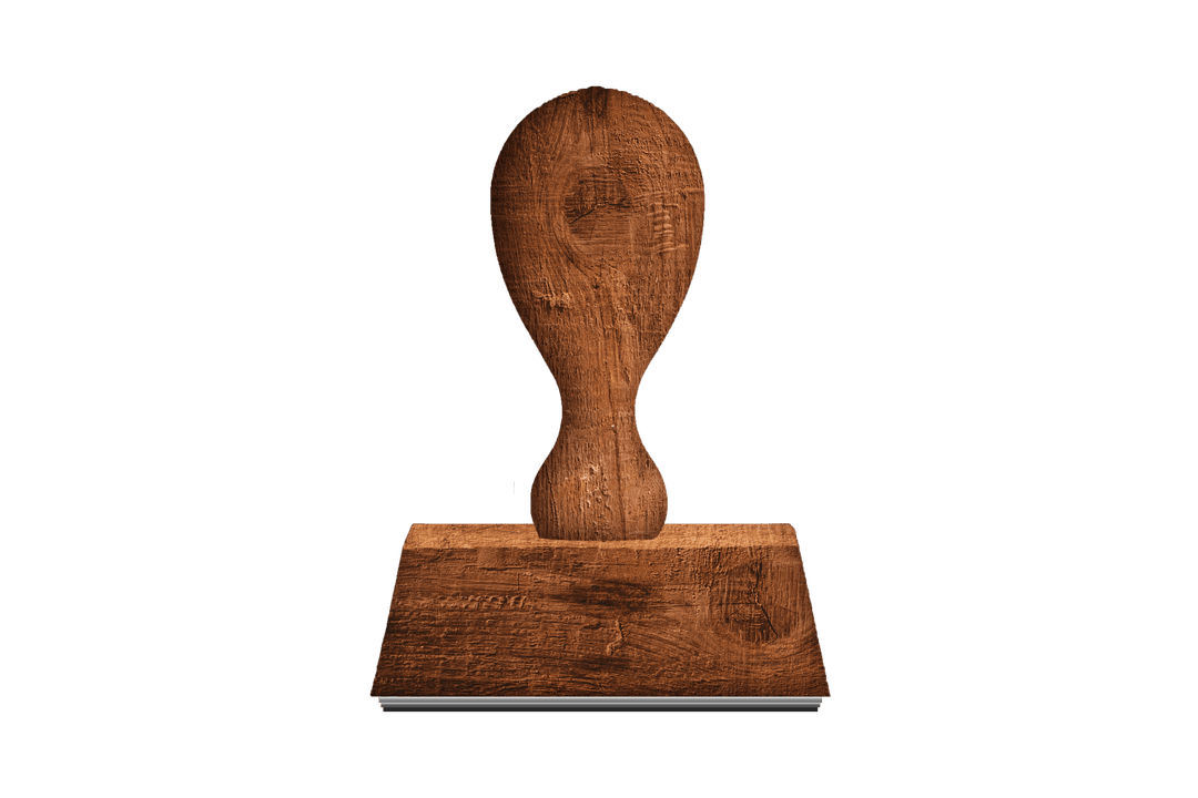 Digital Rubber Stamp Illustration on Transparent Background