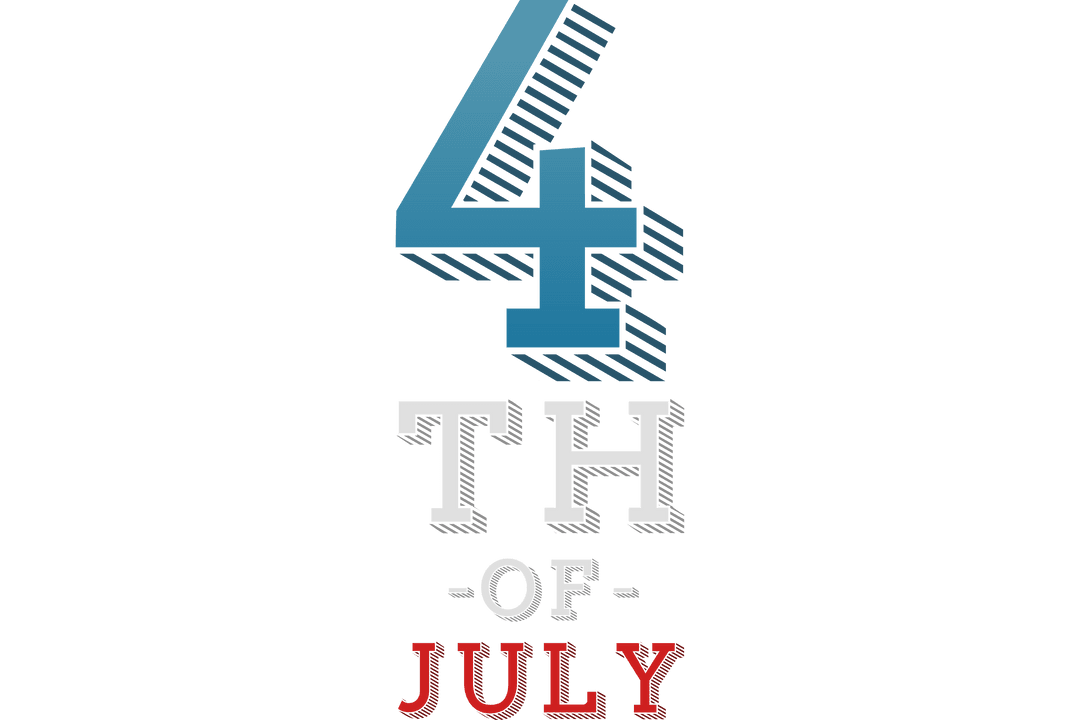4th of July Vector Celebration on Transparent Background
