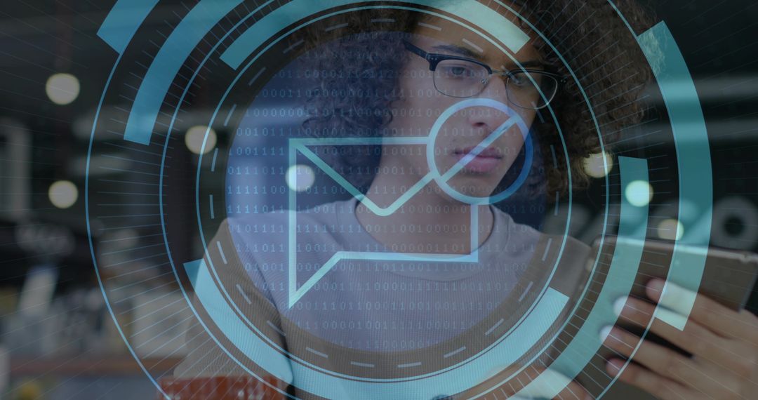 Conceptual Image of Digital Communication and Technology in Modern Office