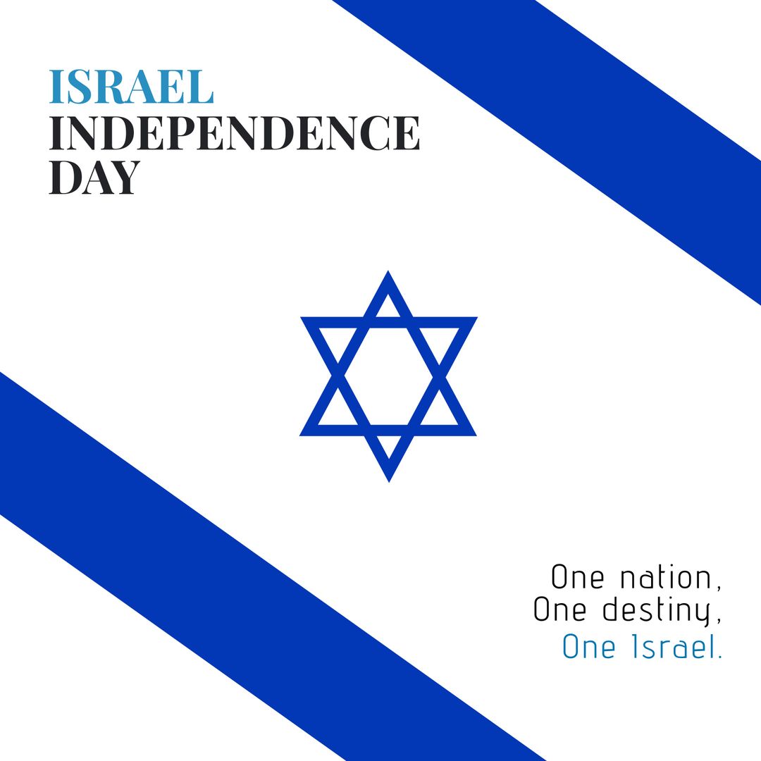 Israel Independence Day with Star of David and Theme
