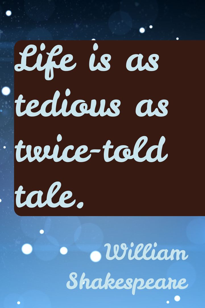 Inspirational Quote by Shakespeare on Starry Background