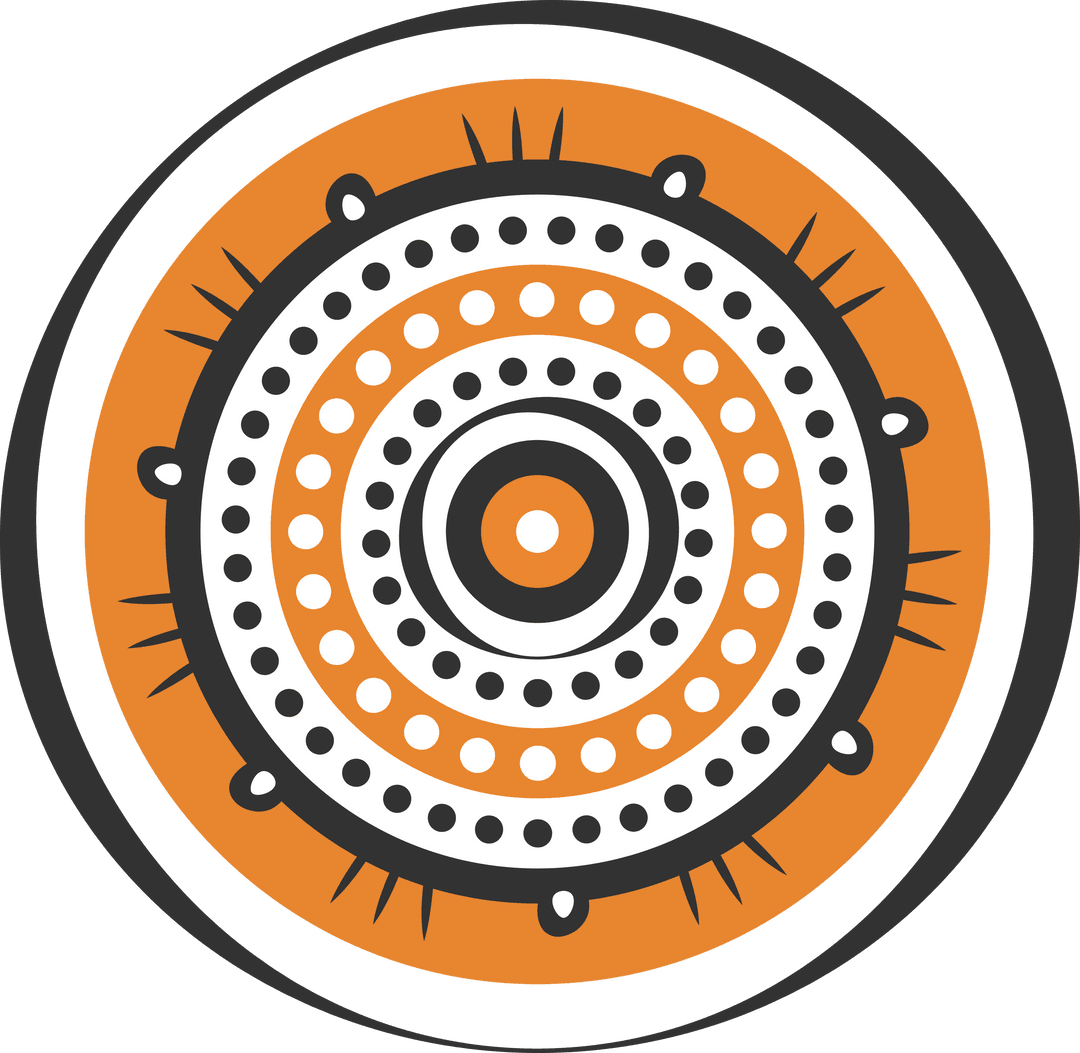 Abstract Geometric Circle Pattern on Transparent Background