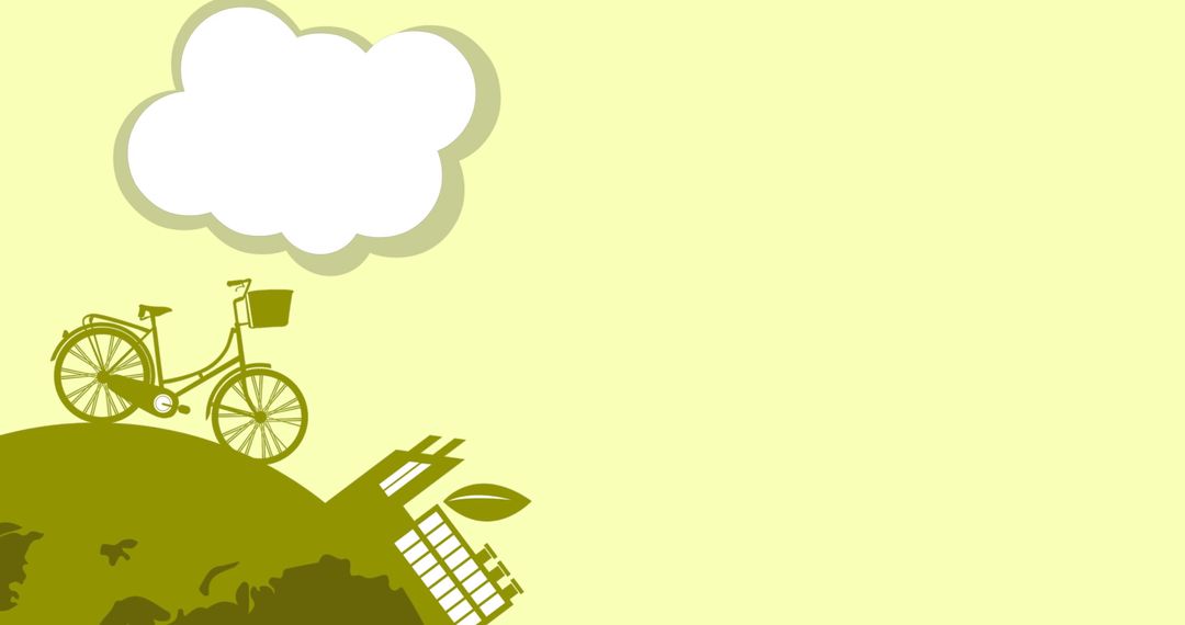 Eco-Friendly Concepts with Bicycle and Globe Illustration