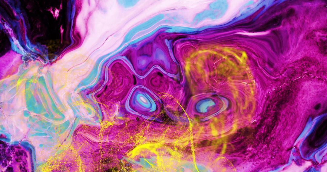 Vivid Abstract with Neon Swirls and Dynamic Patterns