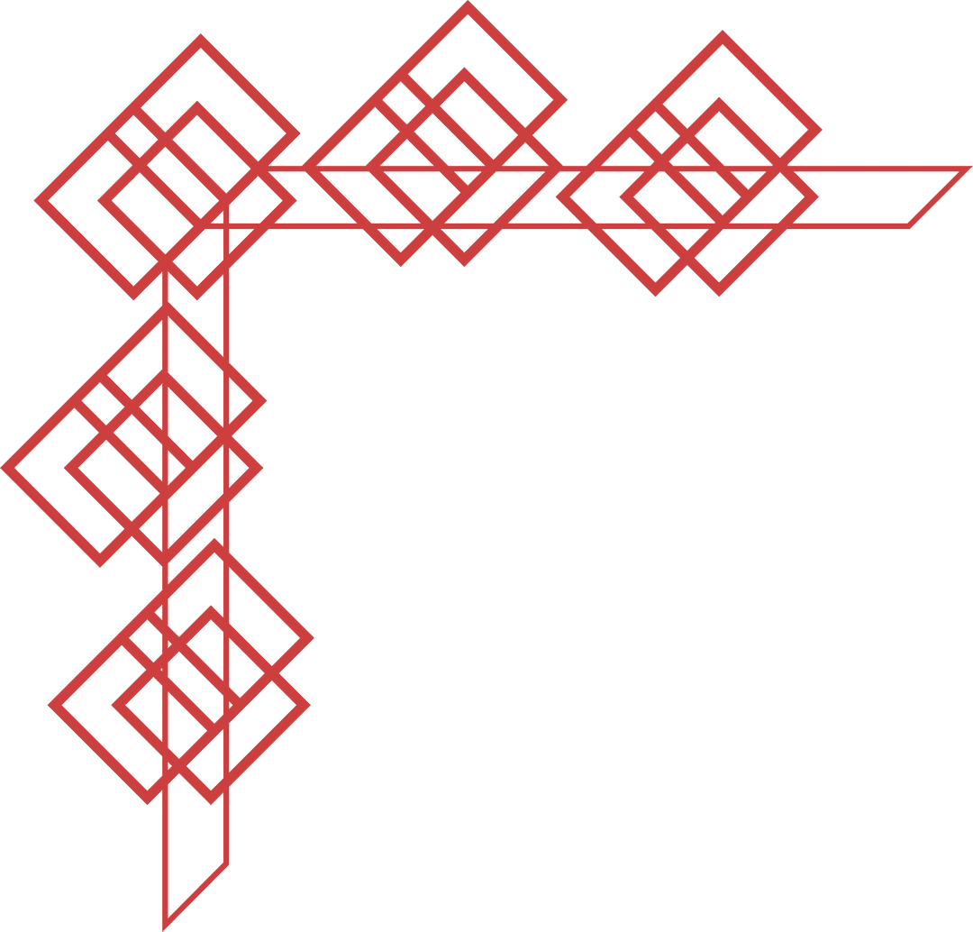 Geometric Red Angle Design on Transparent Background