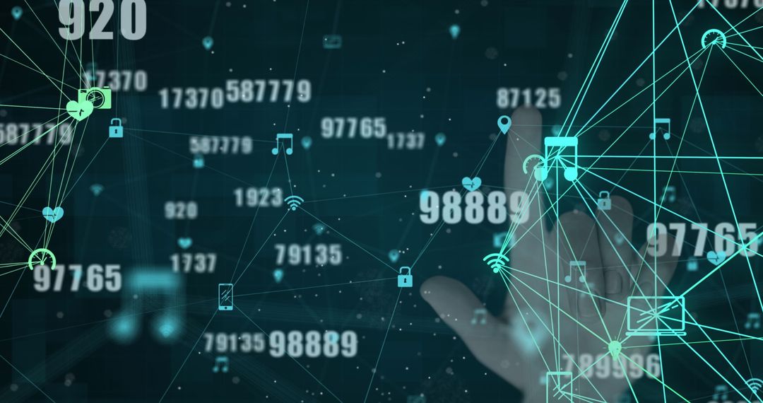 Hand Interacting with Digital Data Philosophy of Future Technology