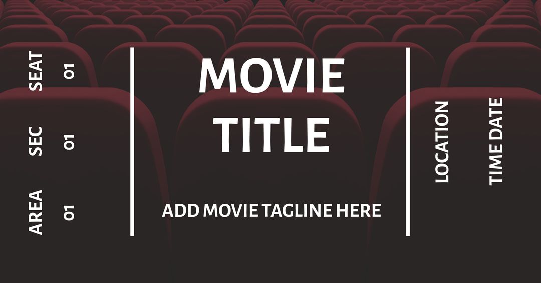 Movie Event Template with Theater Seats Backdrop - Download Free Stock Templates Pikwizard.com