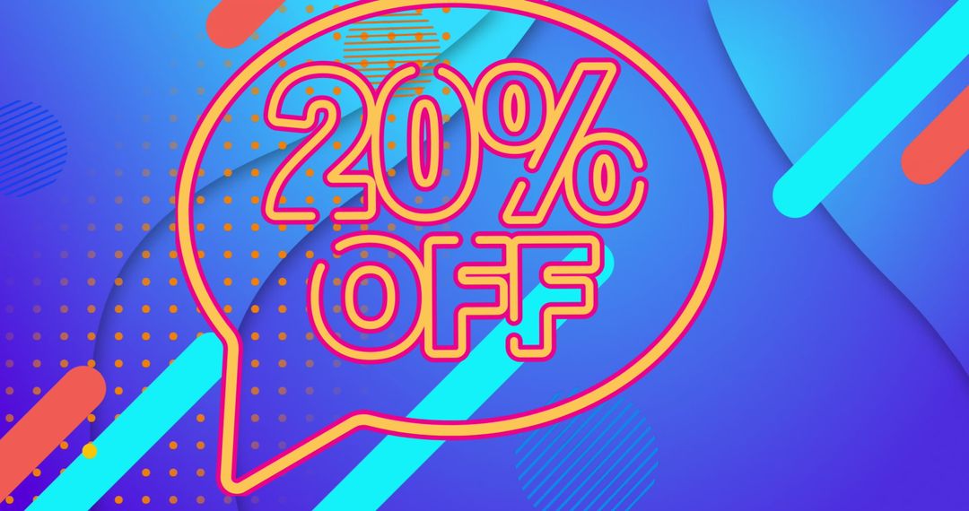 20% Off Discount Promotion Amid Abstract Pattern
