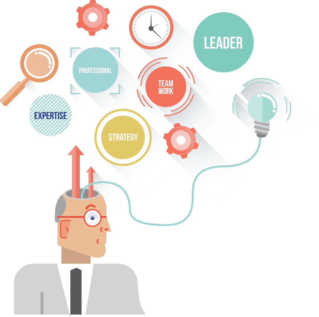 Strategic Business Mindset on Transparent Background