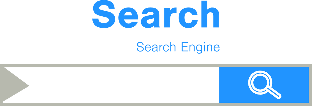 Transparent Search Engine Bar with Magnifier Icon Illustration
