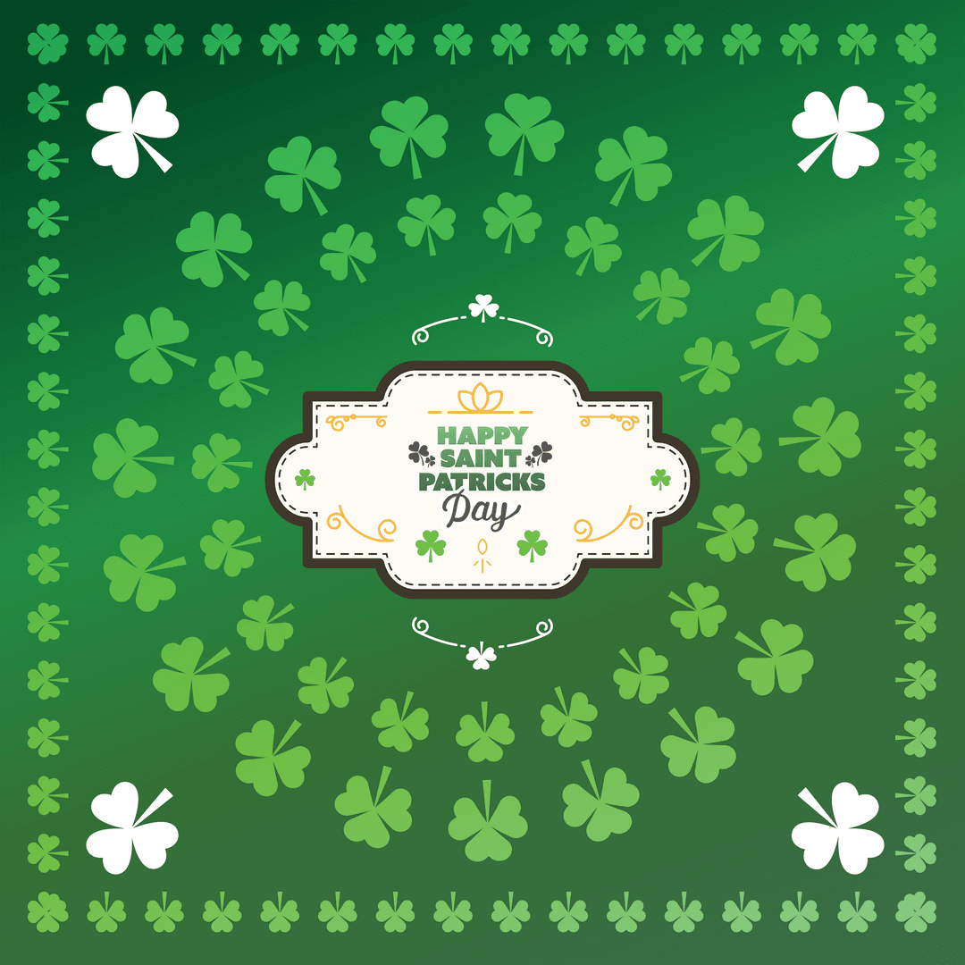 Transparent St. Patrick's Day Vector with Shamrocks - Download Free Stock Images Pikwizard.com