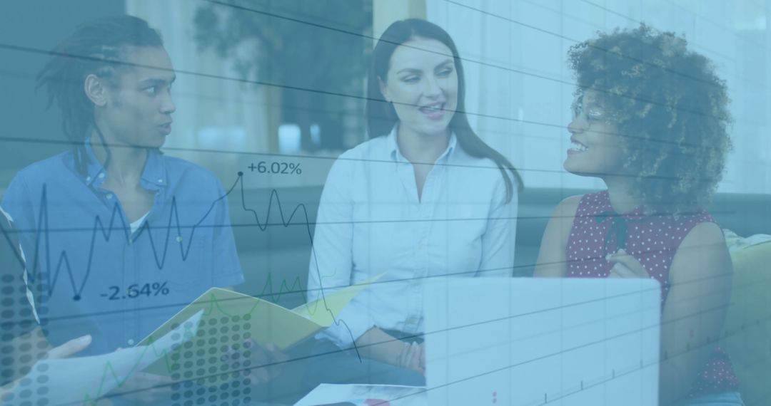 Diverse Business Group Collaborating Over Financial Strategies