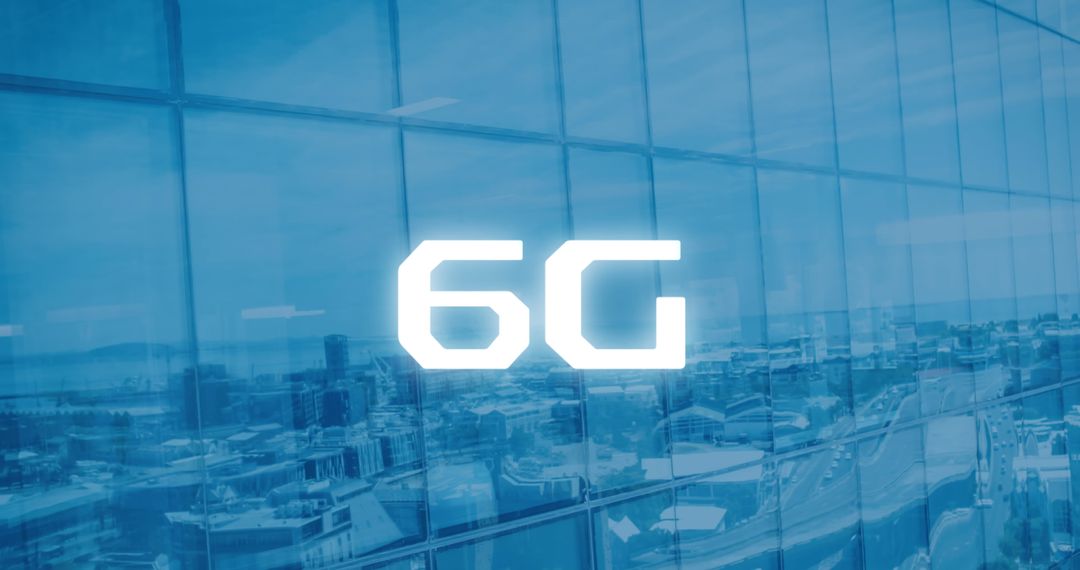 6G Technology Against Urban Skyline Concept