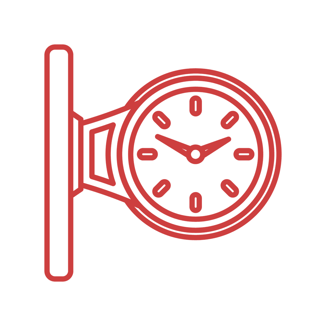 Red Clock Icon on Transparent Background for Time Concepts - Download Free Stock Images Pikwizard.com