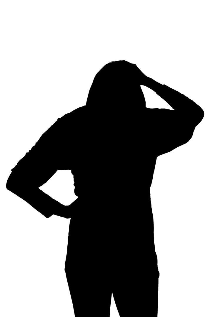 Silhouette of Business Woman on Transparent Background