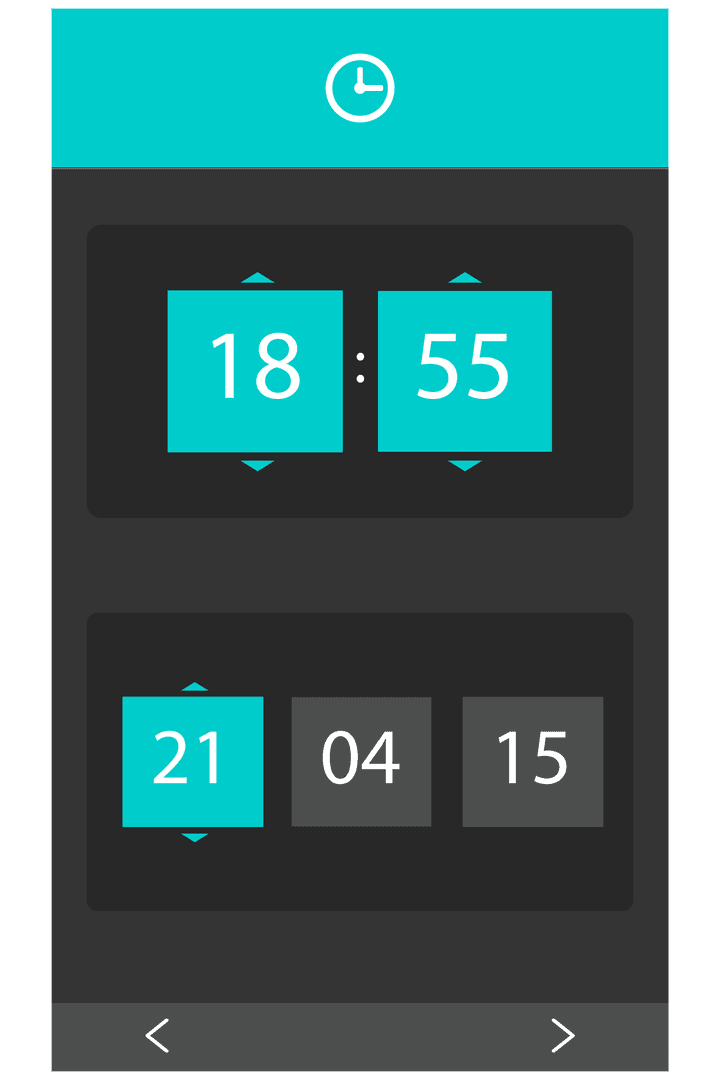 Transparent Digital Clock and Calendar Ul Design