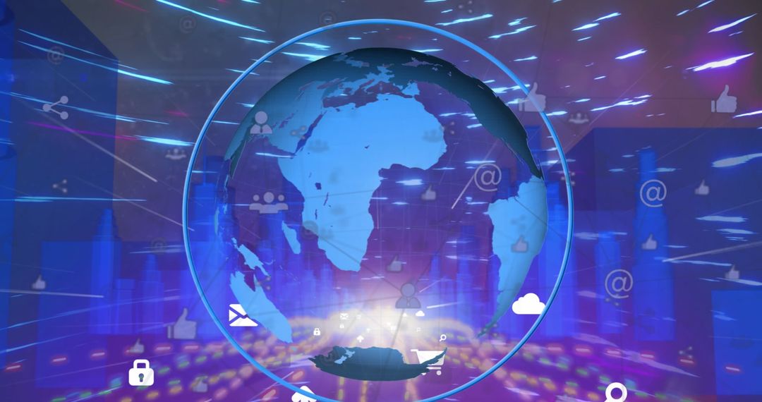 Digital Global Data Processing Interface - Free Images, Stock Photos and Pictures on Pikwizard.com