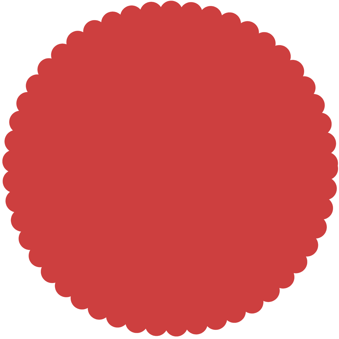 Decorative Red Circle with Scalloped Edges on Transparent Background - Download Free Stock Images Pikwizard.com